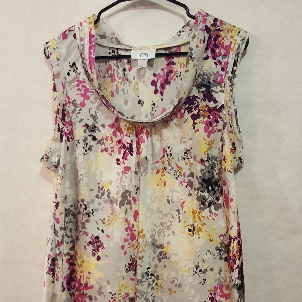 XL Ann Taylor Loft polyester sleeveless blouse